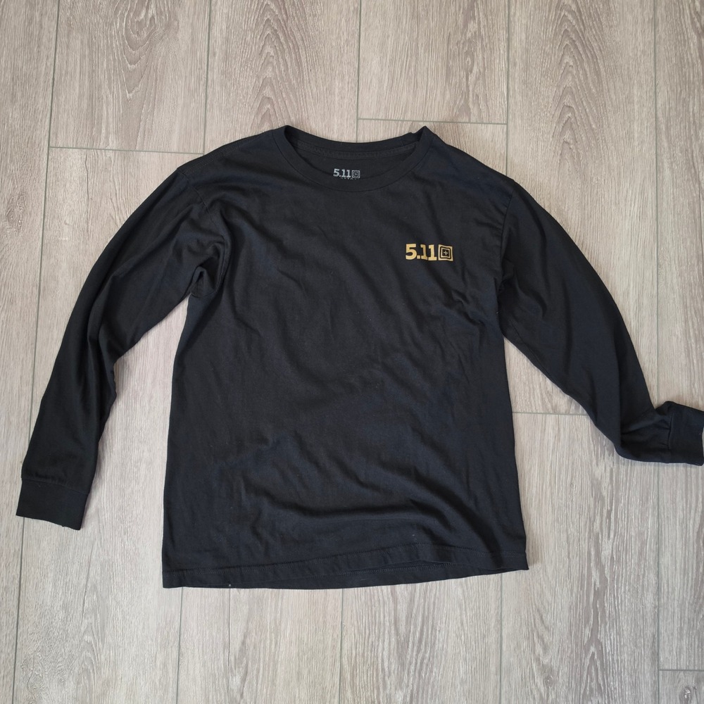 5.11 Tactical Mens Black Brewing Up Victory Skeleton Long Sleeve Graphic Tee M